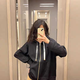 26新款卫衣xax家外套宽松休闲开衫抽绳连帽拉链休闲卫衣夹克女