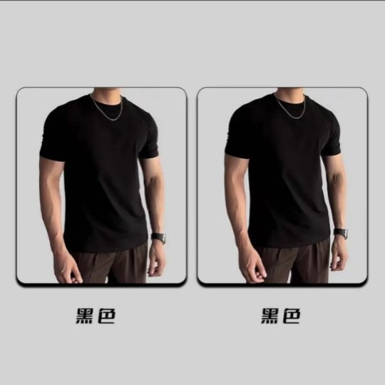 Jimi Hecusen メンズ フロントショルダー半袖 Tシャツ トレンド ラウンドネック スリムフィット 万能 ホワイト Tシャツ Xingcan Trendy House|undefined