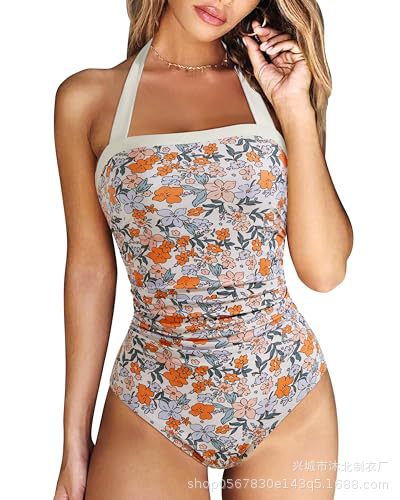 2024 Europa y Estados Unidos unido espalda abierta color combinación delgada abdomen colgante trajes de baño
