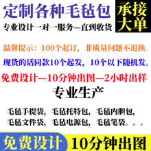 毛毡包托特包手提包礼品袋卡通伴手礼袋购物袋高级感大容量批发