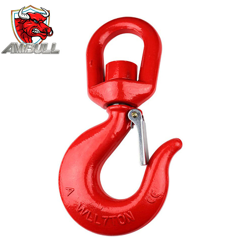 美式旋转吊钩起重吊索具吊钩合金钢 高强度货钩322A360度旋转吊钩