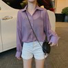 Long summer sexy shirt, top, mid-length, loose fit, sun protection