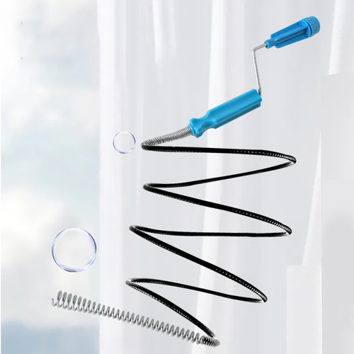 Hand-cranked pipe unblocker hair garbage clip pipe cleaning stick bathroom sewer unblocker toilet unblocker