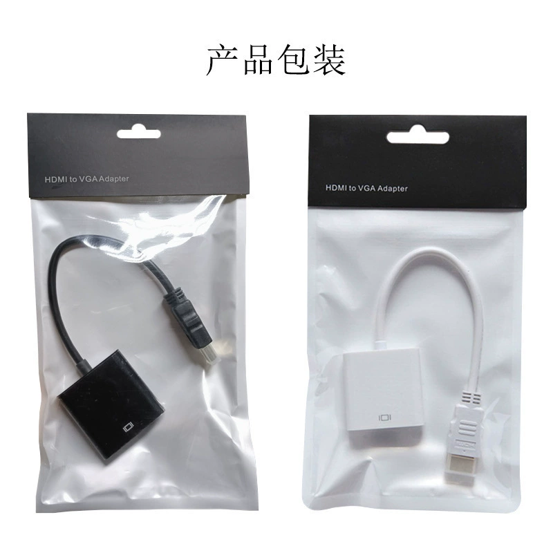 HDMI to VGA converter adapter, 1080p, optional audio and power, 15 cm