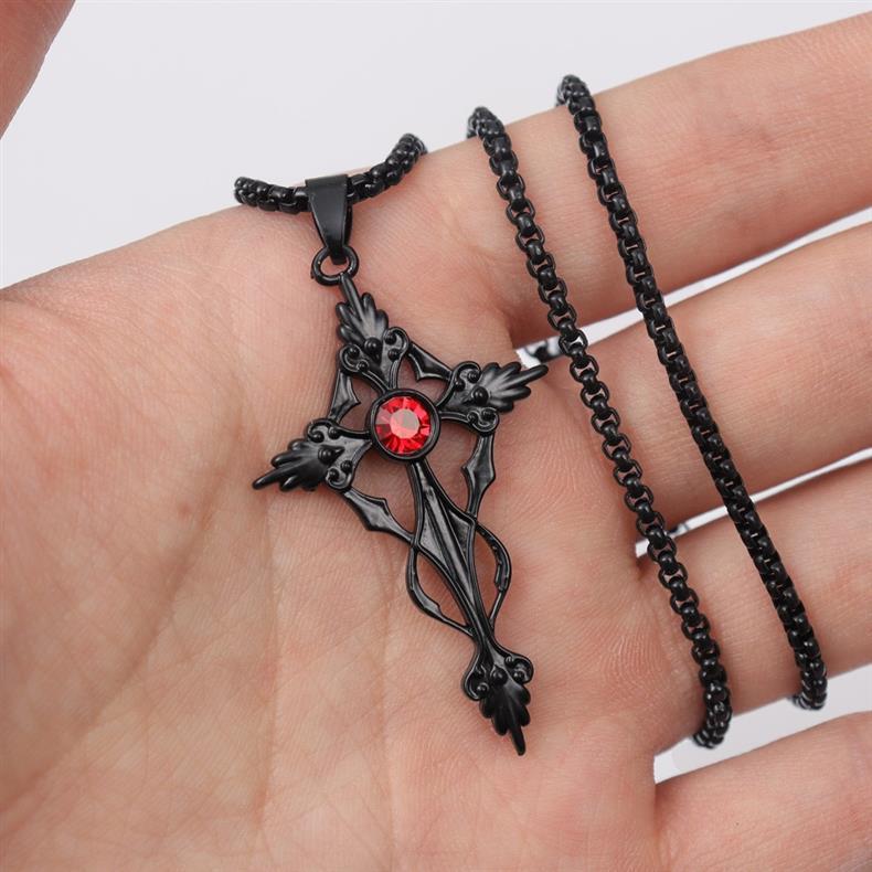 Black Gothic Vampire Necklace - Image 6