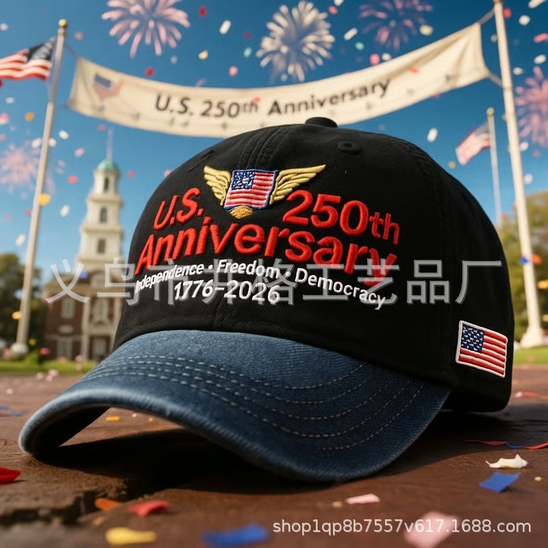 跨境新品Anniversary Retro Washed Cap周年纪念复古水洗帽|undefined