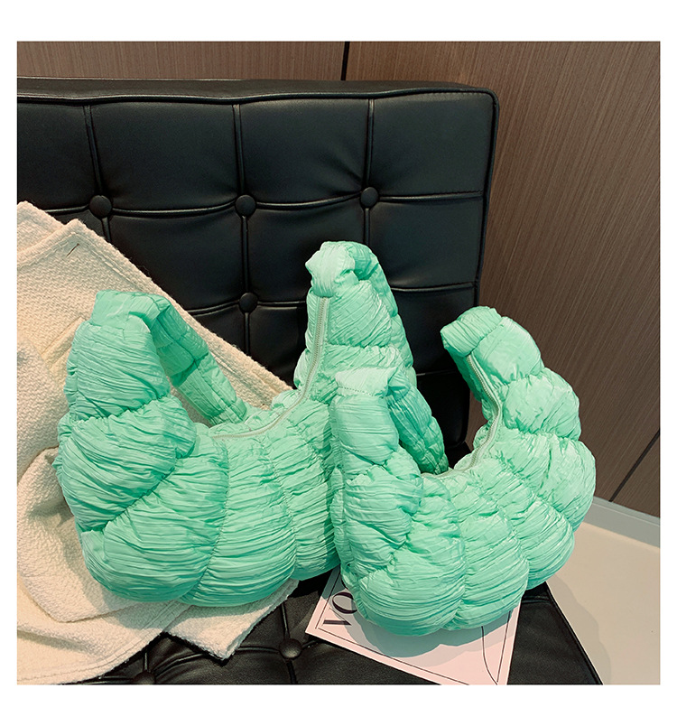 Women's Bags new croissant cloud bag pleated one shoulder crossbody sponge light versatile casual fashion dumpling women's bag_ipsvogv.com