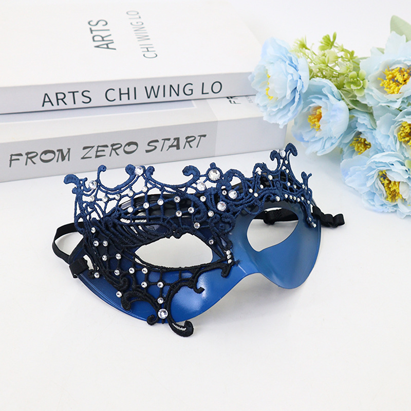 Venecia baile de máscaras de diamantes de un solo ojo máscara de cabeza plana mitad cara princesa sexy espectáculo de fiesta máscara de ojos