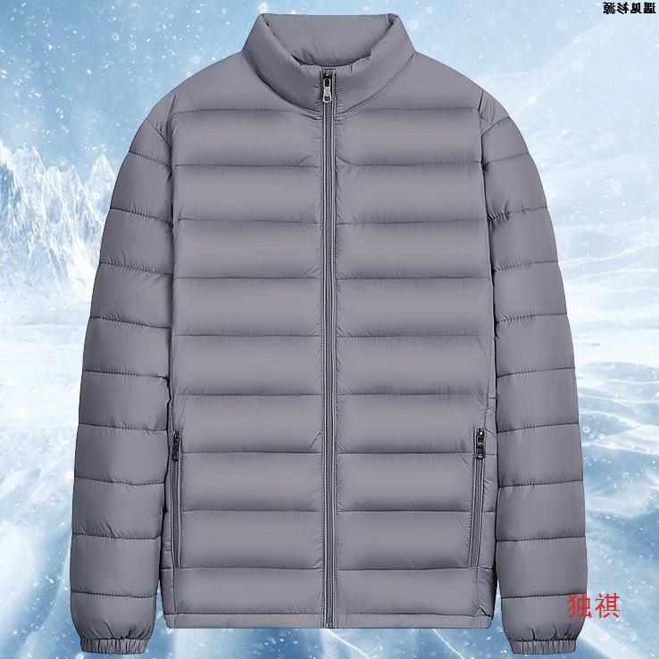 Hombres nuevos chaquetas de algodón de pluma ligera de cuello corto ocio chaqueta de algodón cálida con capuchón de otoño y invierno 2023 chaqueta de hombre