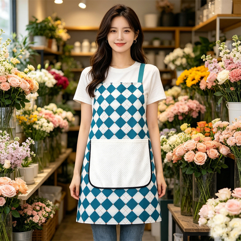 Hand-Wiping Apron for Kitchen Use, Waterproof and Oil-Proof, Detachable Towel Cross Strap, Catering Workwear Hand-Wiping Apron for Kitchen Use, Waterproof and Oil-Proof, Detachable Towel Cross Strap, Catering Workwear