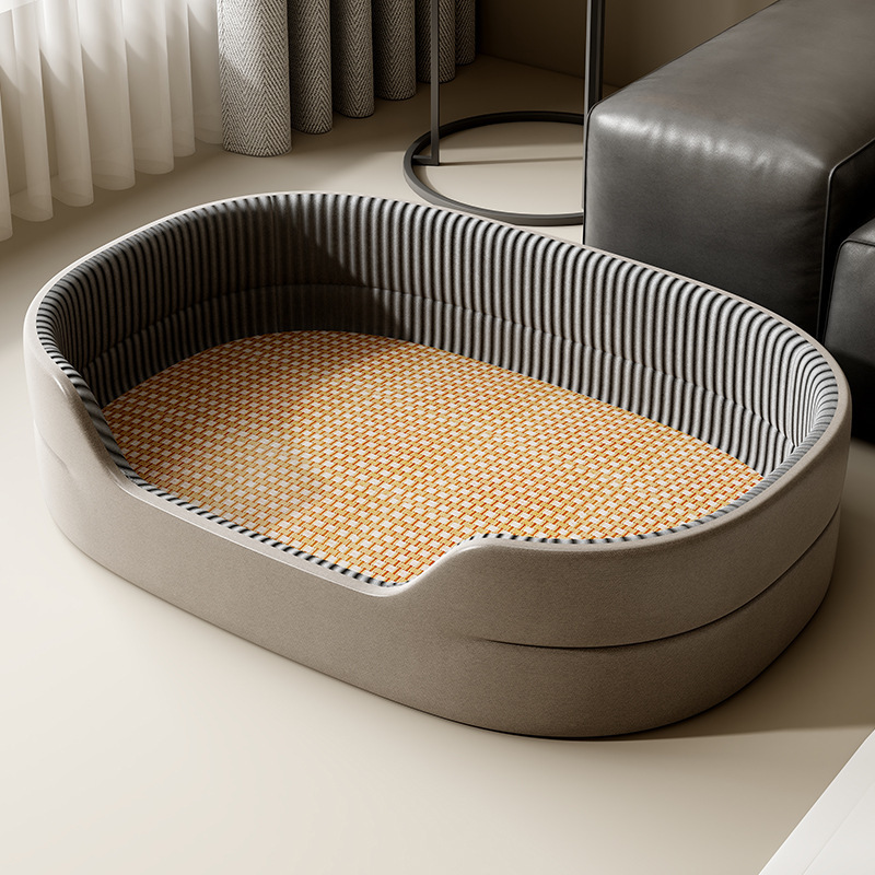 Dog Kennel for All Seasons, Summer Pet Kennel, Large Dog Bed, Sofa-Like Mat, Small Teddy Dog ​​Sleeping Mat