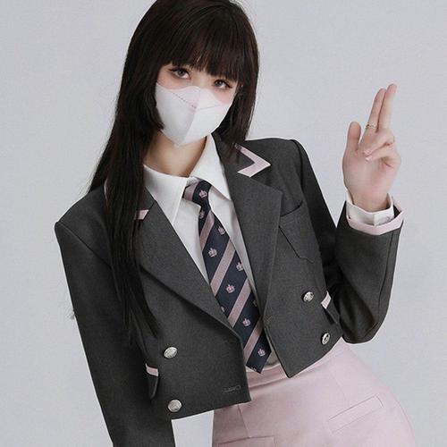 Patterned Plaid Crown Tie for Women, No-Knot Design, Handmade Bow Tie, Student-Style JK School Uniform Tie