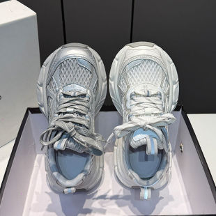 European Hot-Selling Motorcycle Street Dad Shoes 2025 Spring and Summer New Platform Sole Fashion Lace-Up Style Casual Shoes