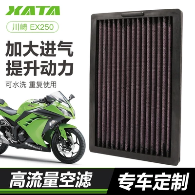 Kawasaki Ninja EX250R Z 250 300 üçün modifikasiya olunmuş yüksək axınlı hava filtri