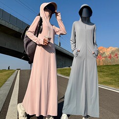 日焼け止め服女性夏2025新型ロングタイプ全身自転車氷糸海辺日焼け止め服紫外線防止ブラウス