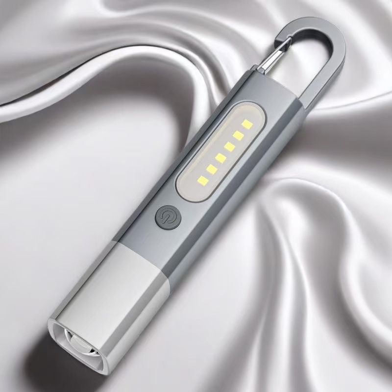 New Cross-Border White Laser Bright Flashlight Outdoor Waterproof Telescopic Zoom Lighting Flashlight Portable Wholesale