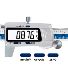 Cross-border ET52 blue stainless steel vernier caliper with fractional band digital display best-selling cross-border