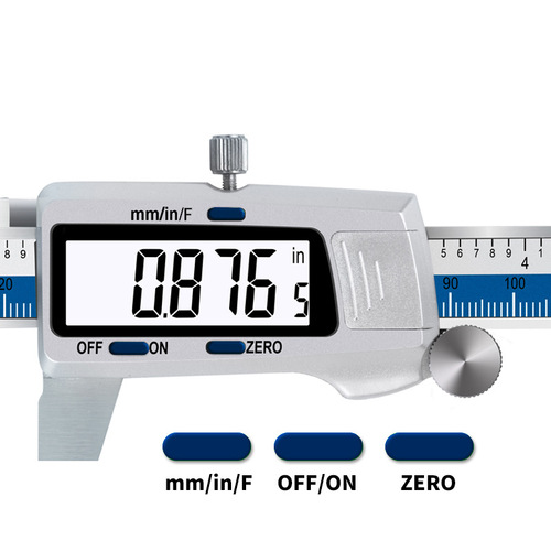 Cross-border ET52 blue stainless steel vernier caliper with fractional band digital display best-selling cross-border