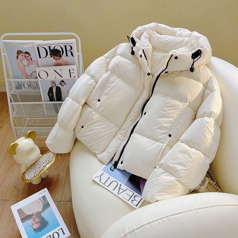 Off-White Cloud Puff down Jacket Women's Short 2025 New White Duck down Hooded Small Thickeneded Jacket