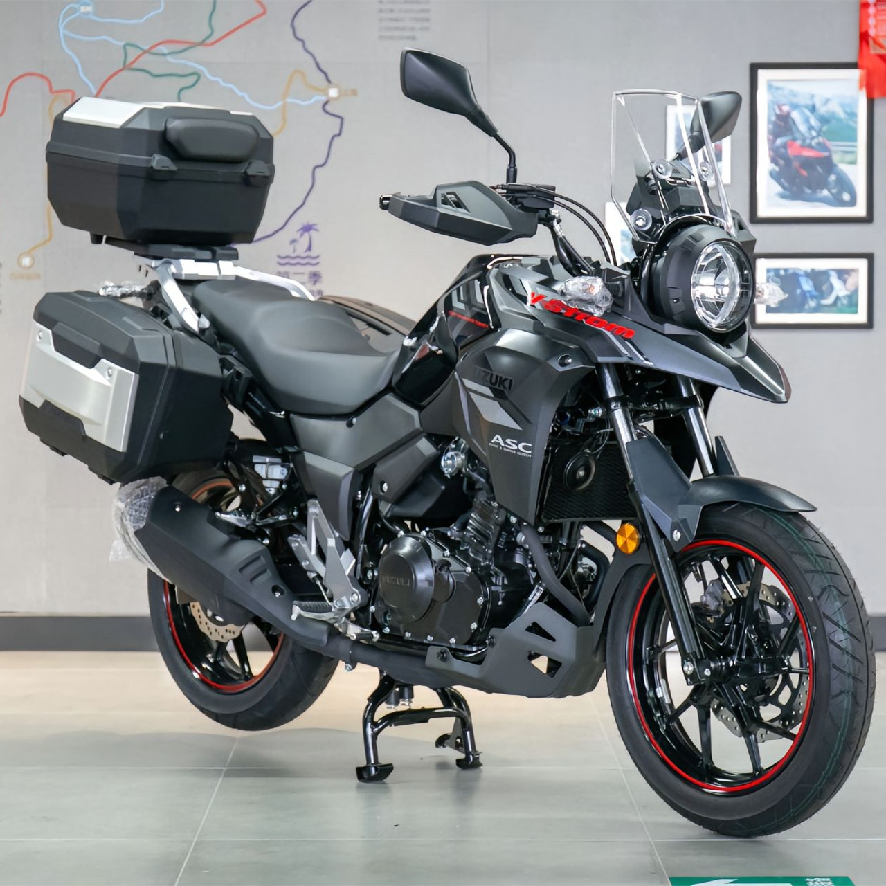 新款铃木DL250拉力越野摩托车骊驰GW250CC电喷双缸水冷旅行版街车