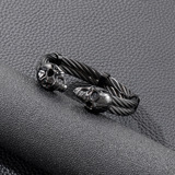 Стальная проволка, браслет из нержавеющей стали, Amazon, оптовые продажи, европейский стиль, в стиле панк, мужской стиль