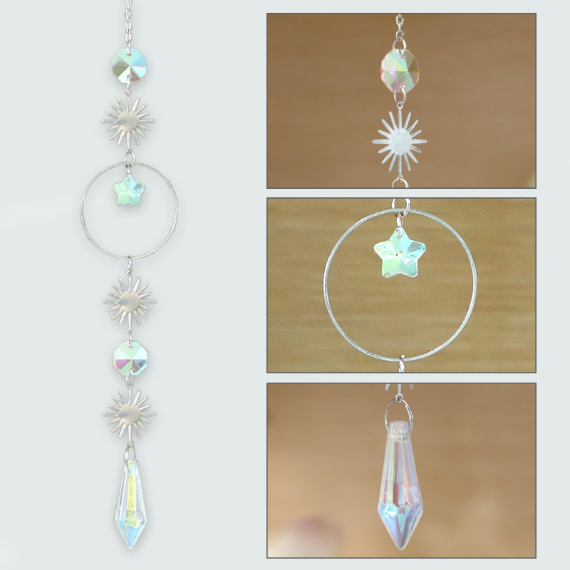 Silver Crystal Wind Chimes Image 2