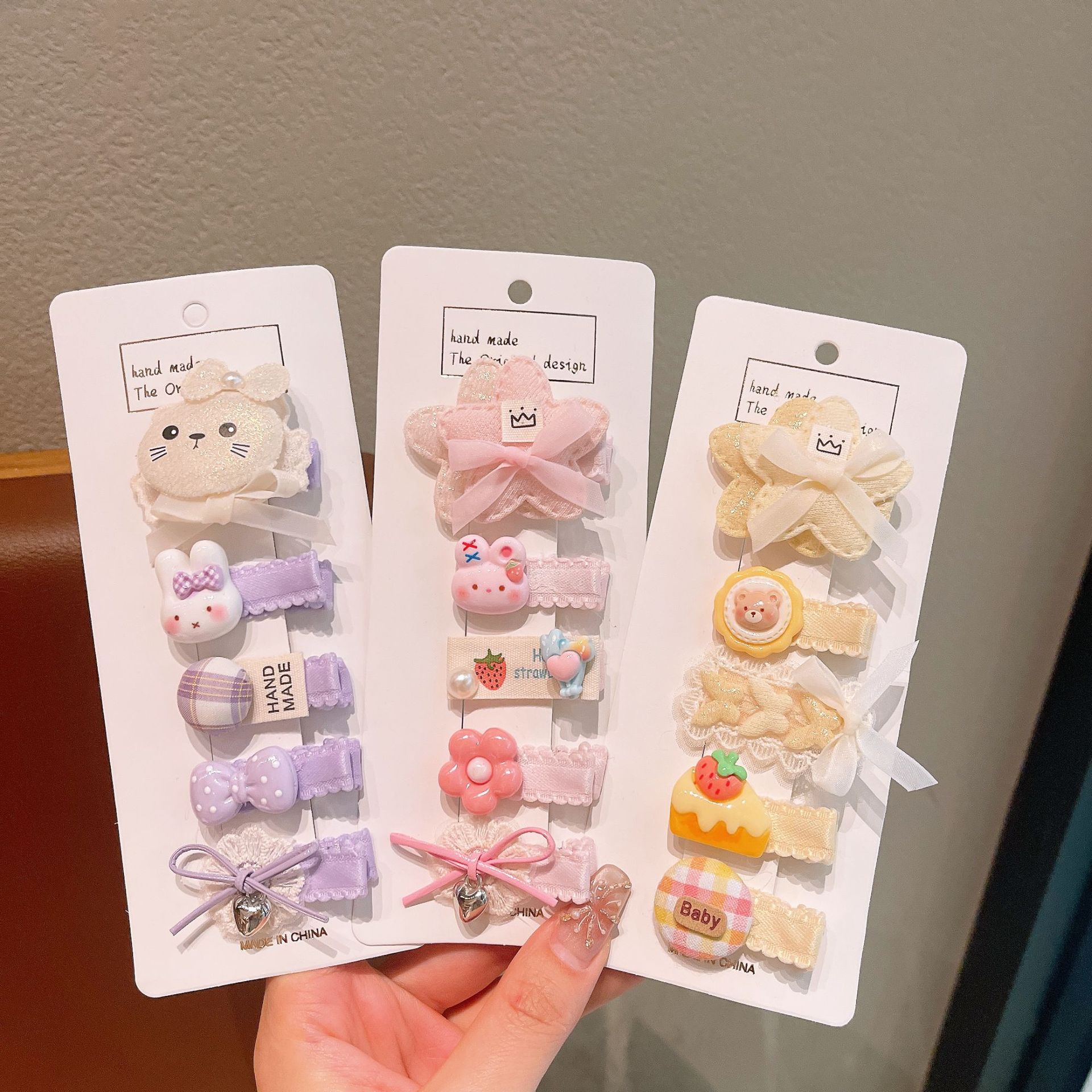 Clip de cabello de malla de arco coreano para niños Clip de cabello de niña encantadora Clip de cabello de niña pequeña Clip de cabello de bebé