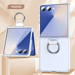 サムスン ZFlip 30% off スタック携帯電話ケース Flip6 透明リング落下防止携帯電話保護カバーに適した国境を越えたホットセール