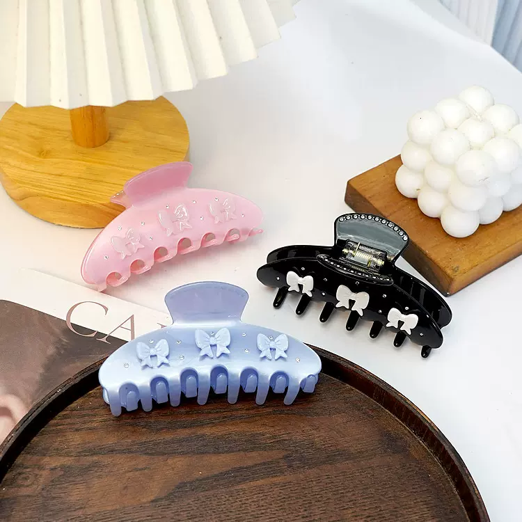 醋酸饰品韩版大号抓夹后脑勺高级感蝴蝶结发夹鲨鱼夹发饰2025新款