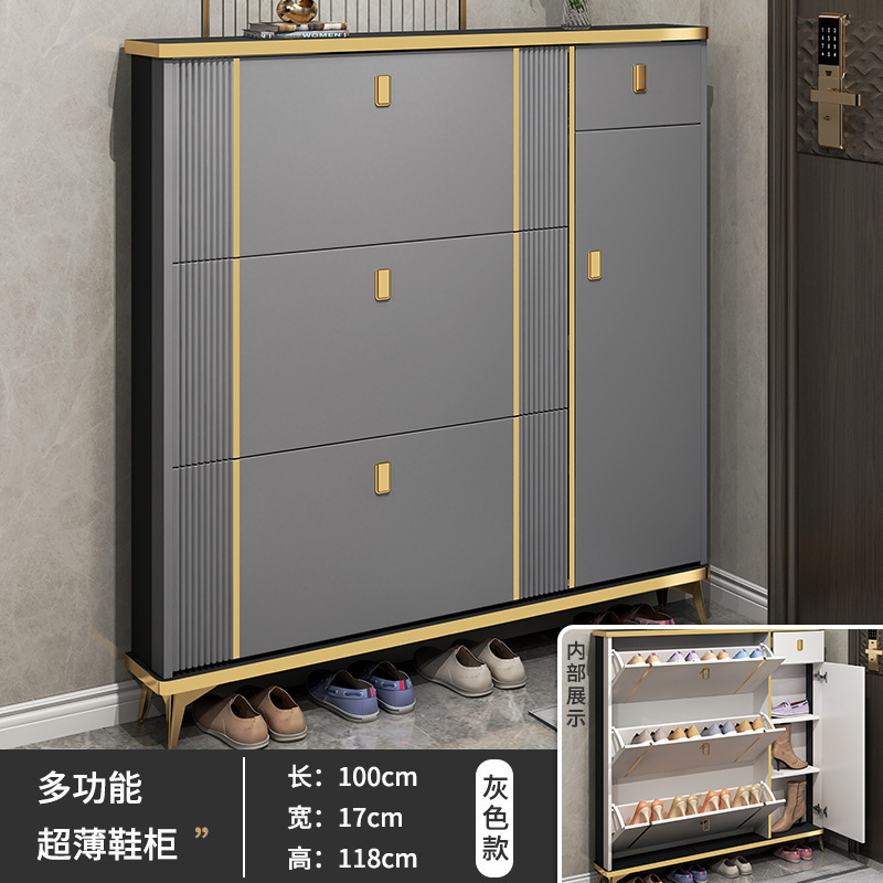 軽量高級ダンプシューズキャビネット、玄関用大容量エントランスキャビネット、シンプルモダンな玄関狭い靴ラック|undefined