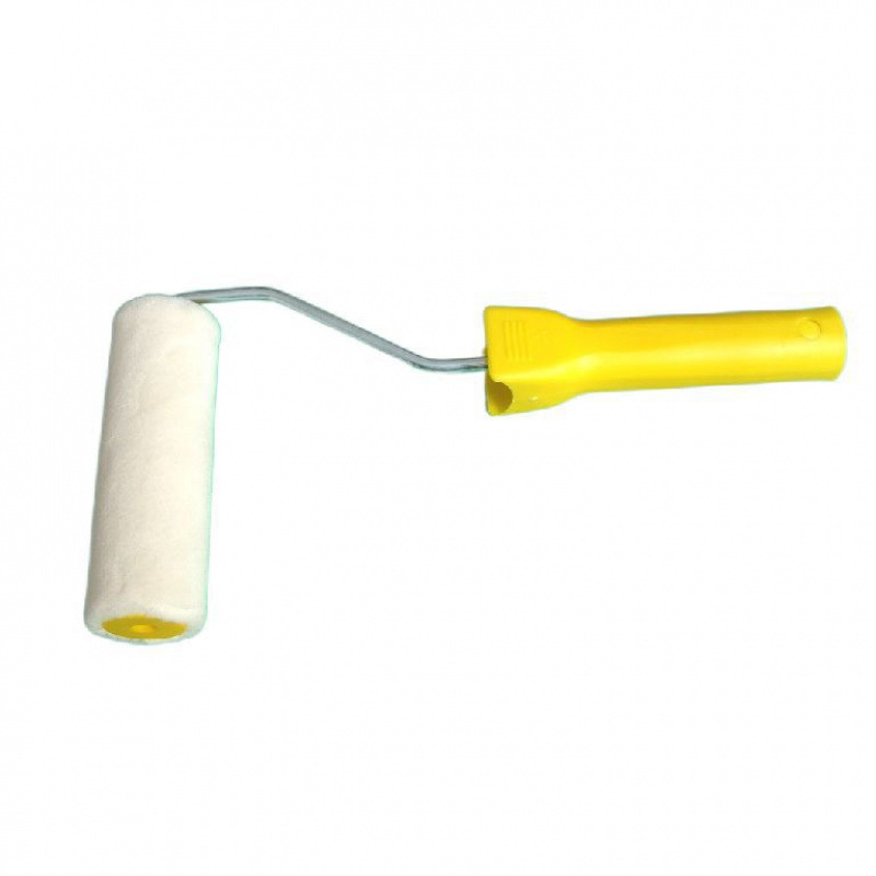 Cepillo de rodillo de pintura de lana real de 5 pulgadas, escamas de vidrio de lana fina, rodillo de rodillo de presión grande de lana corta