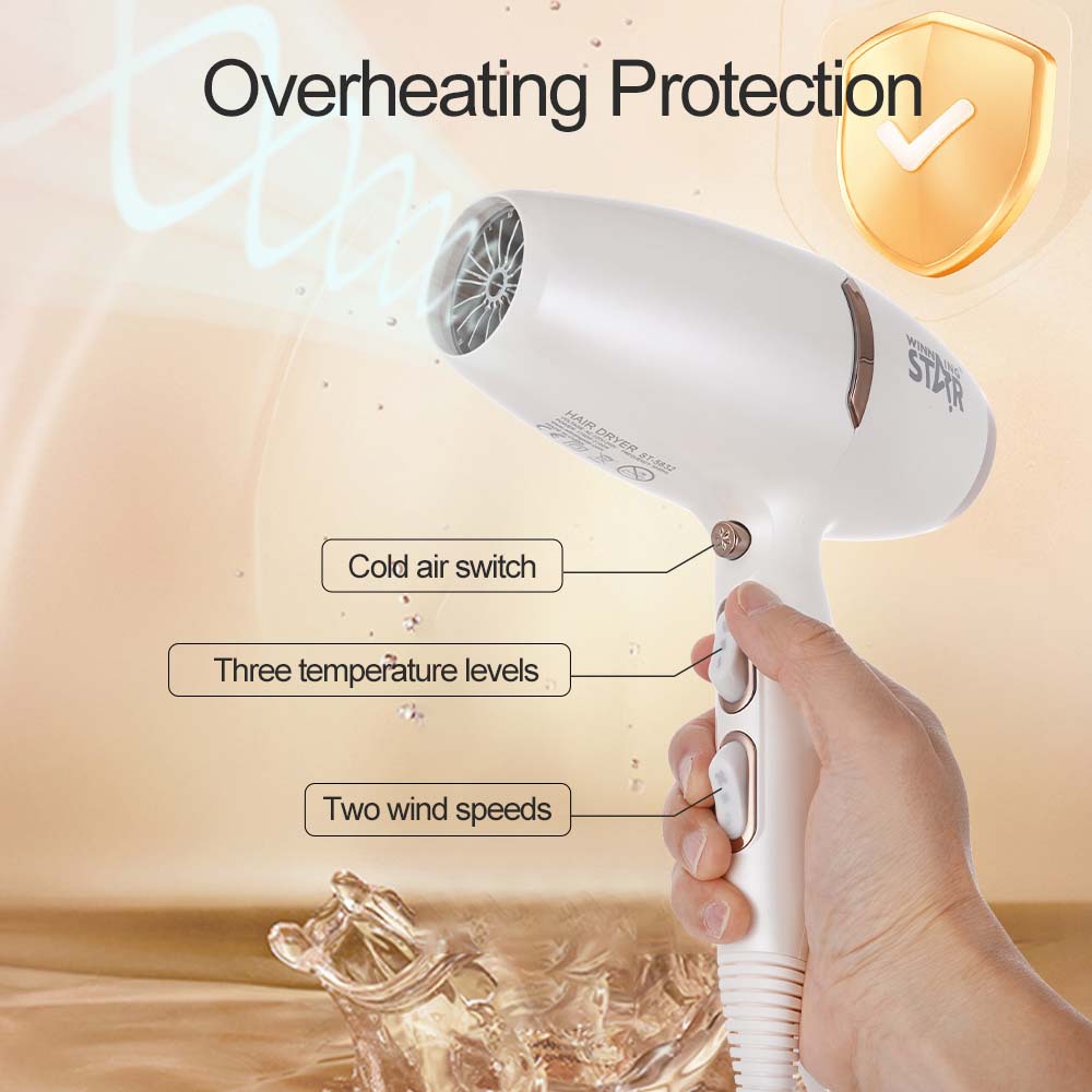 Winning Star comercio exterior hogar frío y caliente velocidad del viento seco de alta potencia anti-secado secador de pelo Hair Dryer