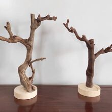 置物架展示可精饰品收纳造景挑选桌面摆件加重实木打磨鸟架