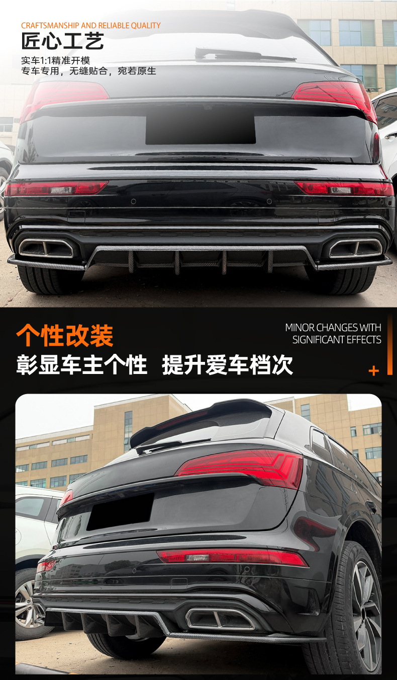 Suitable for Audi Q5 Fy Sline 2021-2024 Rear Lip Spoiler Surround Cross-Border Modification