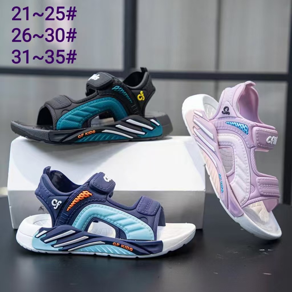 2025 E-Commerce New Korean Version Boys Sandals Easiest for Match Soft Non-Slip Fashion Student Children Sandals Factory Wholesale