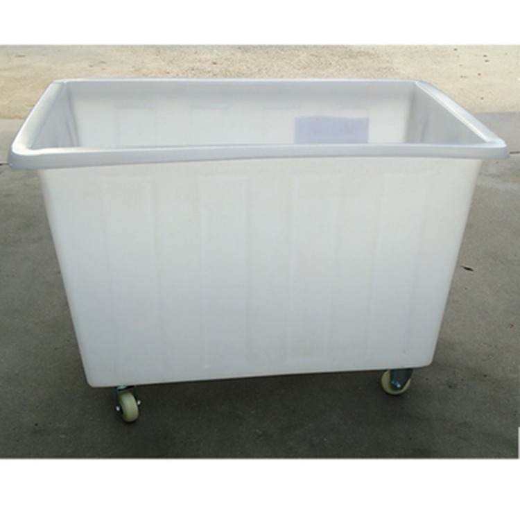 制衣车间周转用牛津塑胶桶/可移动方形塑料装布箱