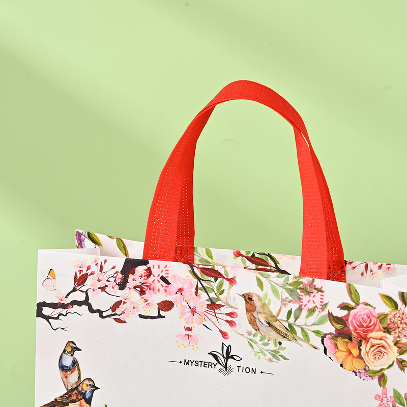 现货覆膜无纺布袋定制服装店ins风高级感教育培训手提袋可印logo|undefined