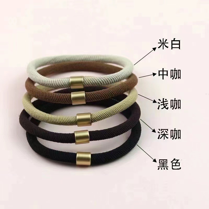 高弹力耐用头绳基础发圈简约高级感发绳扎头发高马尾皮筋女发饰|undefined