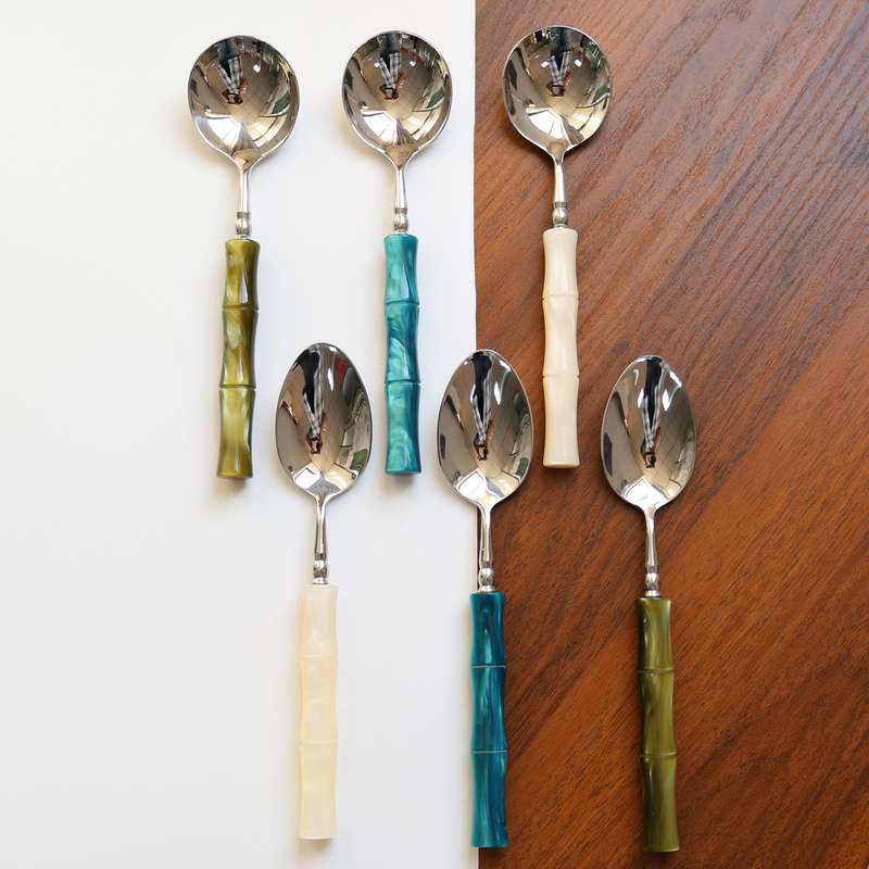 [High Appearance] Stainless Steel Spoon Household Spoon Watermelon Spoon Retro Spoon Main Meal Spoon Long Handle Rice Spoon
