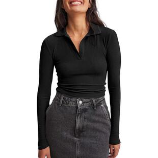 C 45456 Long Sleeve V Neck Ribbed Knit Sweater �L��V�Ië��
