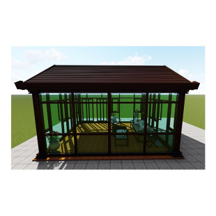 Factory Direct Sales Customized House Aluminum Alloy Sun Room Open-Air Garden Sound Insulation Sunshade Terrace Glass Room