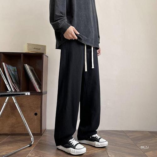 American Street Yellow Clay Retro Denim Jeans for Men and Women Summer Loose Straight Leg Wide Leg Pants Instagram Trend Brand Long Pants