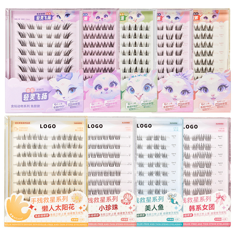 Fábrica auto-injerto 10 filas de gran capacidad perezosa trípode segmentación pestañas falsas flores de sol grandes ojos pestañas libro al por mayor