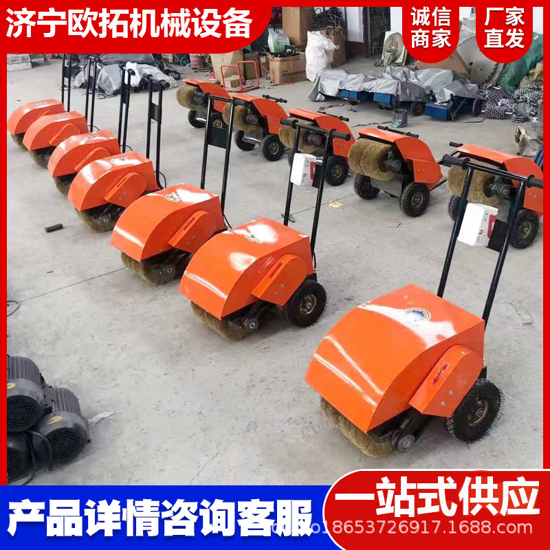 彩钢瓦除锈机 手推式打磨机 屋顶钢结构电动钢板钢丝轮平面抛光机