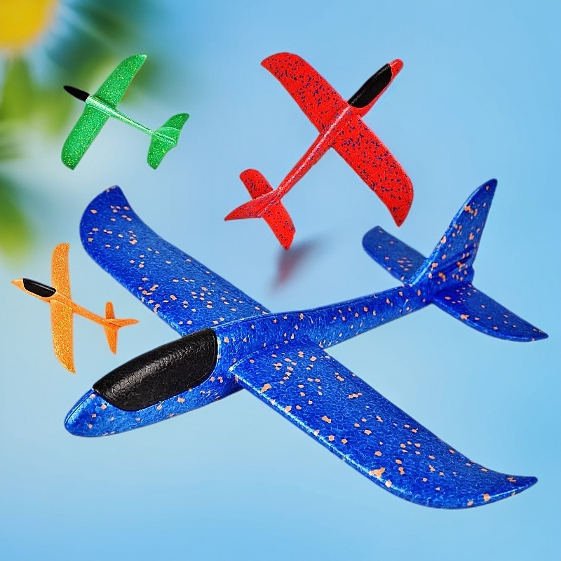 Avión de espuma lanzado a mano Avión al aire libre para niños Juguete Avión de papel Avión de ciclón de deslizamiento Puesto de primavera