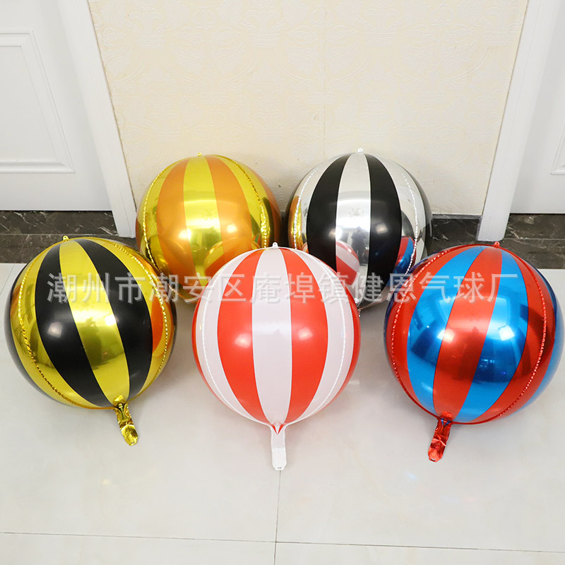 Nueva transfronteriza 22 pulgadas 4D película de aluminio Bola de Espejo de cumpleaños de la boda KTV centro comercial decoración del partido flotante vacío globo de helio