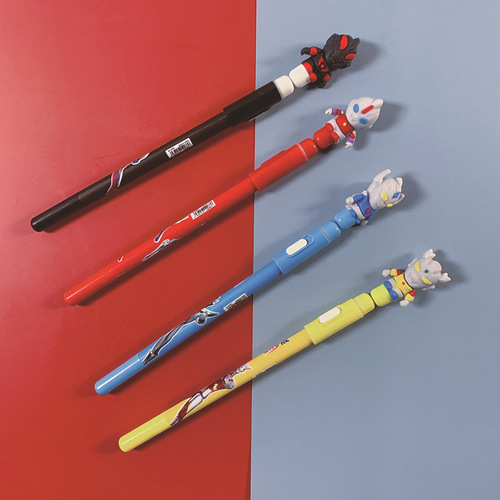 Creative Light Neutral Pen for Kids, Cartoon Magnetic Spinning Stilts Neutral Pen, Personalized Student Stationery Wholesale