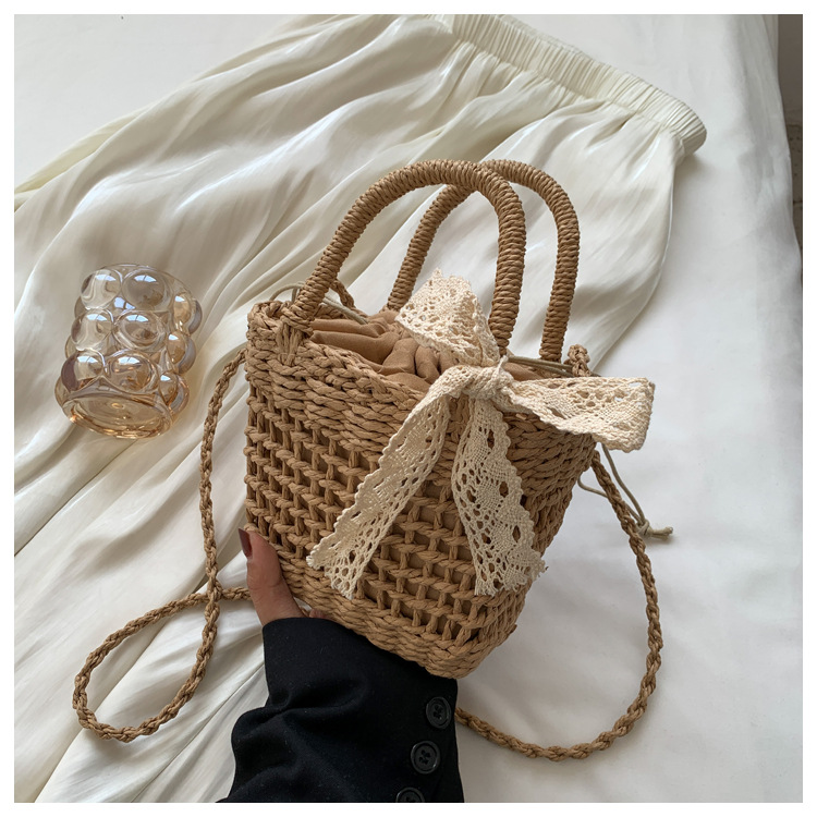Geflochtene Strohtasche Für Den Sommer Am Strand Und Urlaub_voghion.com