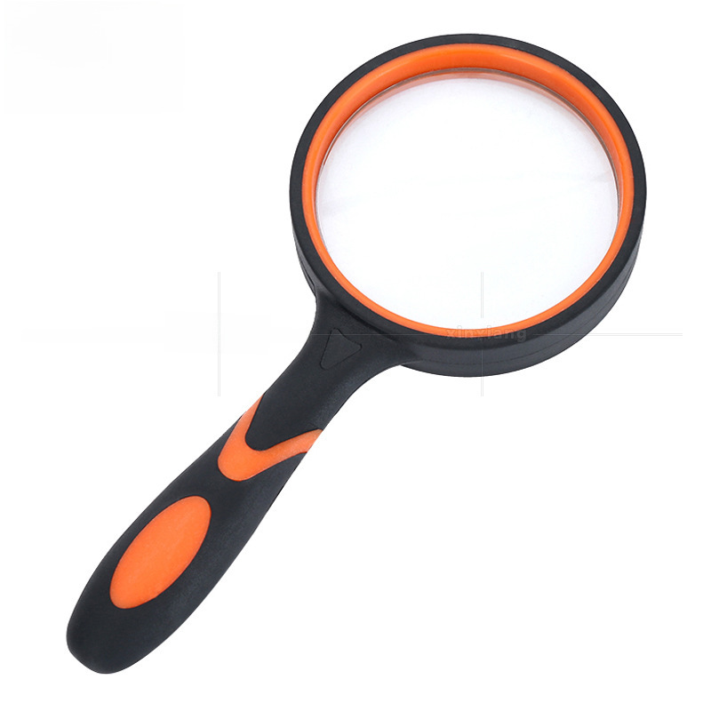 Two-color rubber non-slip handheld glass lens