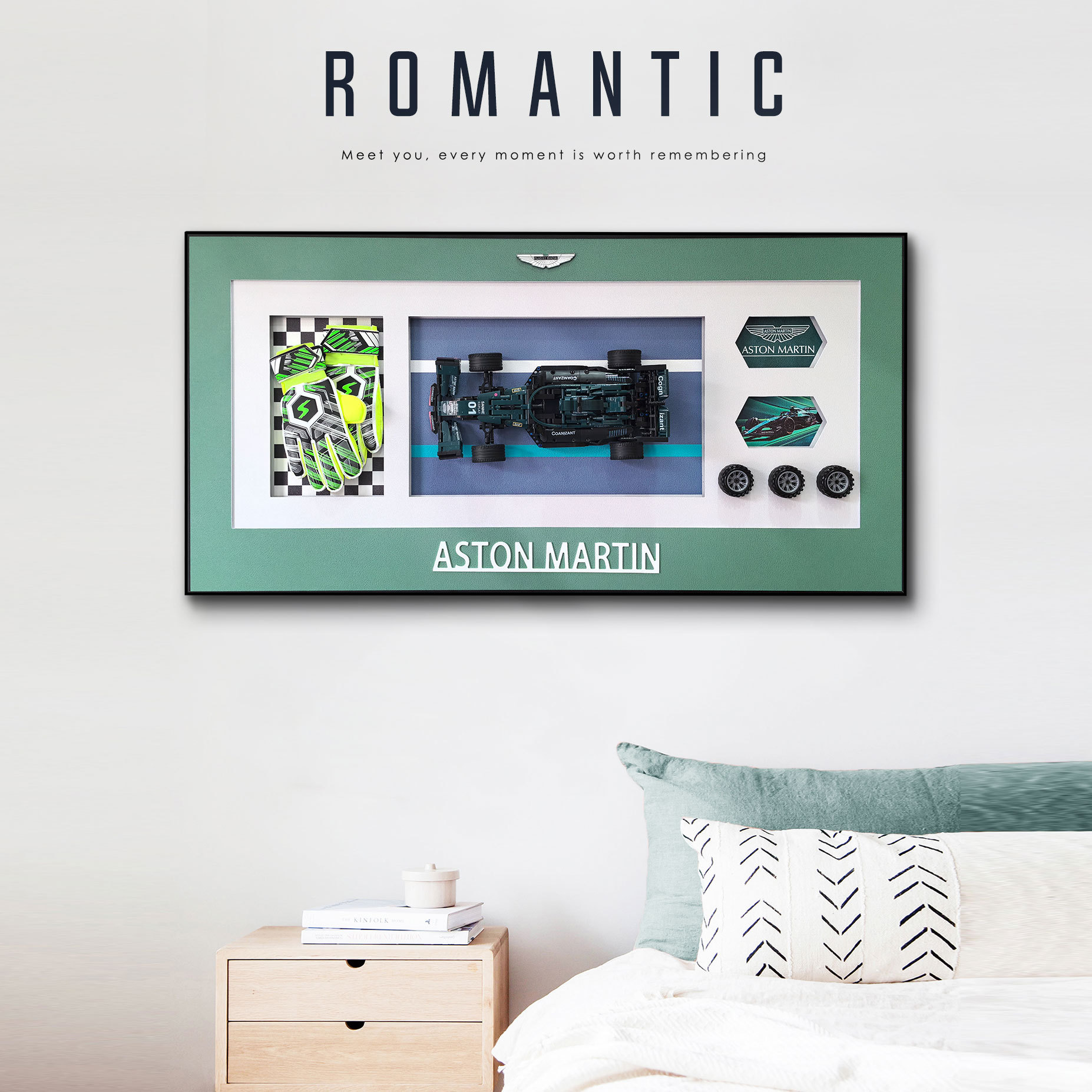 Bloques de construcción Coche Motocicleta tridimensional Pasillo Entrada Sala de niños Pintura mural Pintura decorativa moderna Sala de estar Bloques de construcción Pintura en la pared